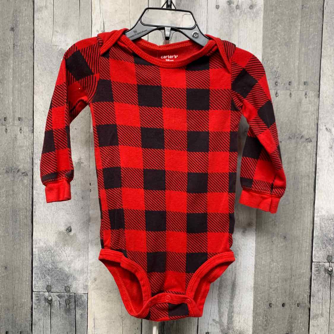 Size 18 Months Red Plaid Carter's Bodysuit