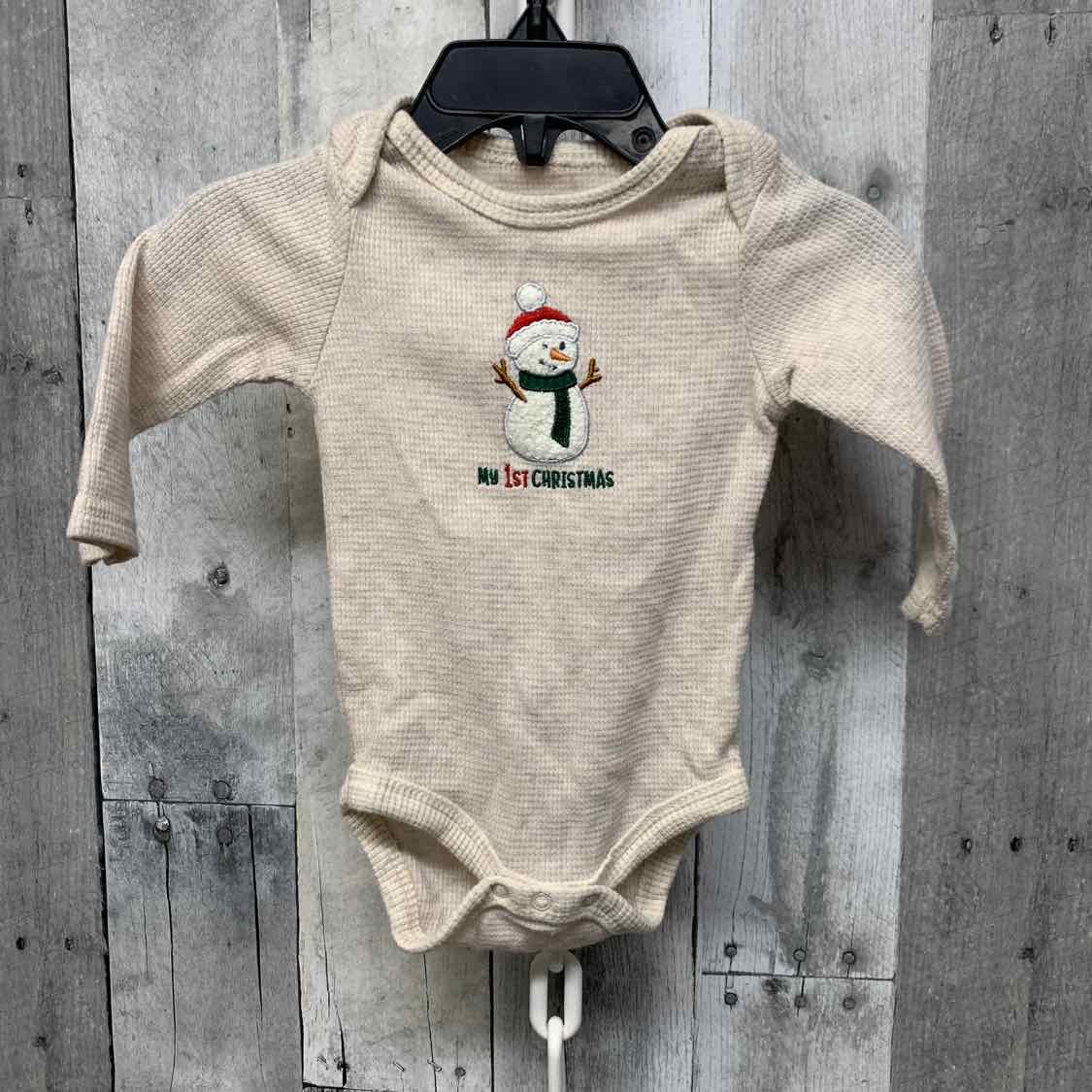 Size 3-6 Months Tan/Green Chick Pea Bodysuit