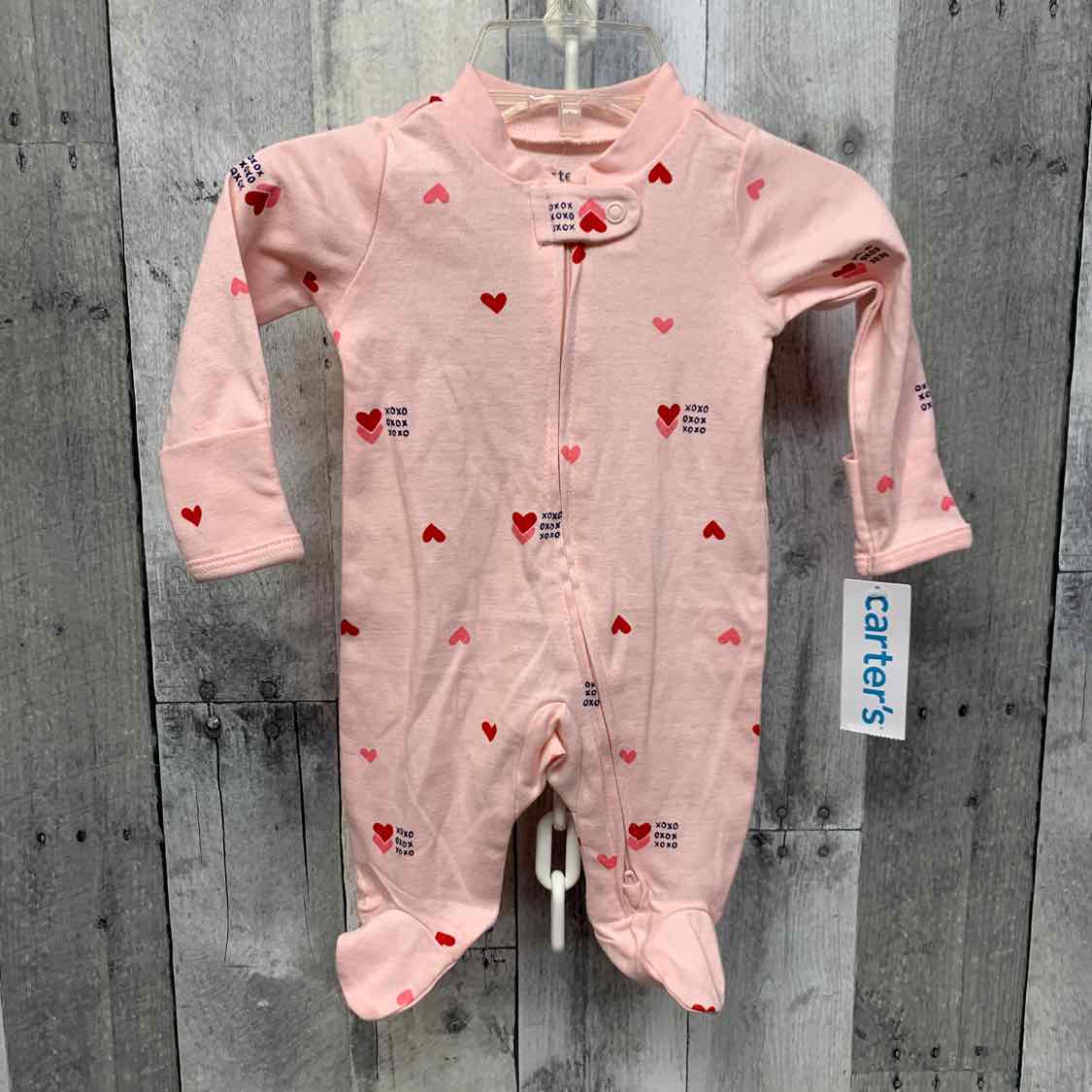 Size Newborn Pink Carter's Footy PJs