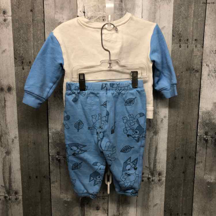 Size 12 Months White/Blue Disney Shirt/Pants
