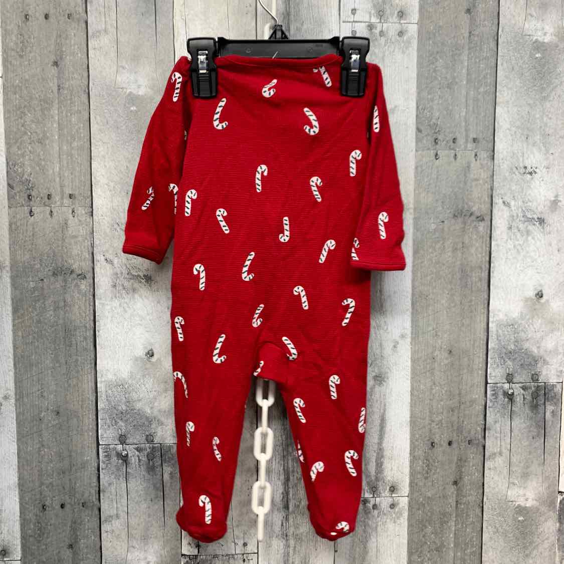 Size 9 Months Red Print Just One You Footy PJs