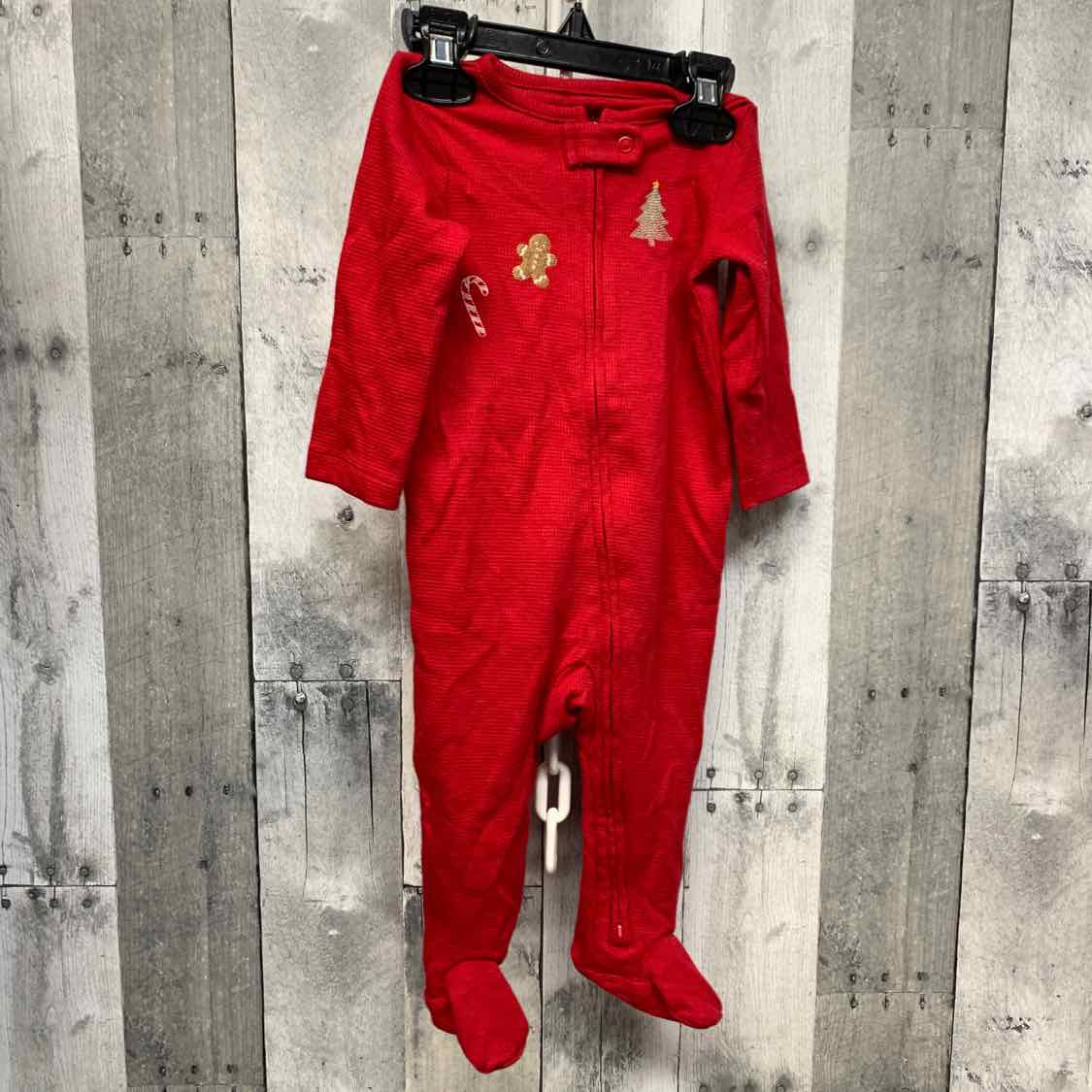 Size 6-9 Months Red Child of Mine Footy PJs