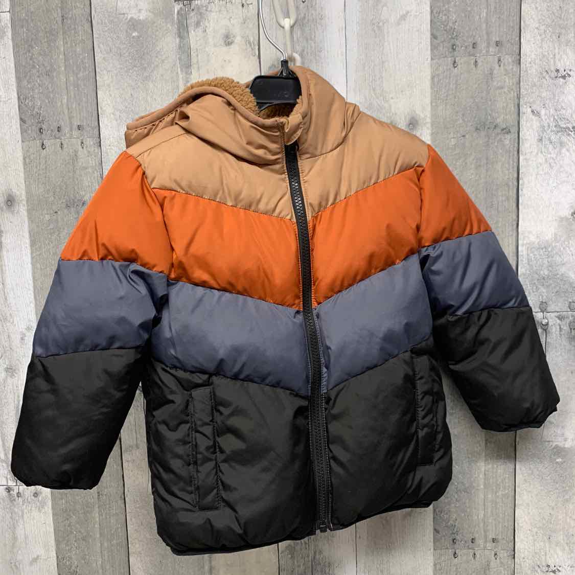 Size 3T Brown/Black Swiss Cross Snow Jacket