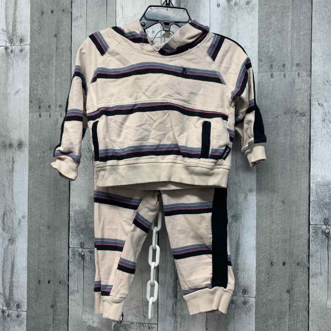Size 2T Tan/Black Volcom Shirt/Pants
