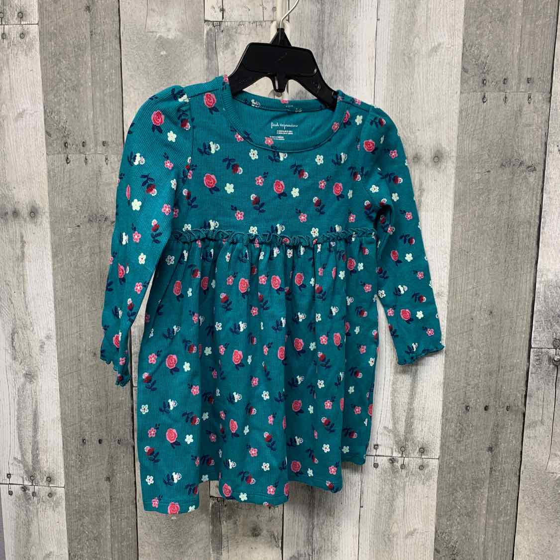 Size 18 Months Teal Graphic First Impressions LS Dress