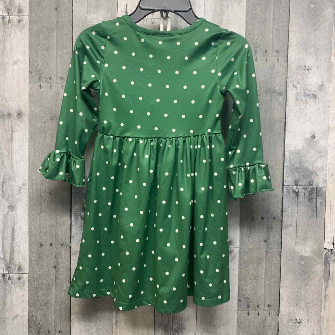 Size 4/5 Green Print Mid Brand LS Dress