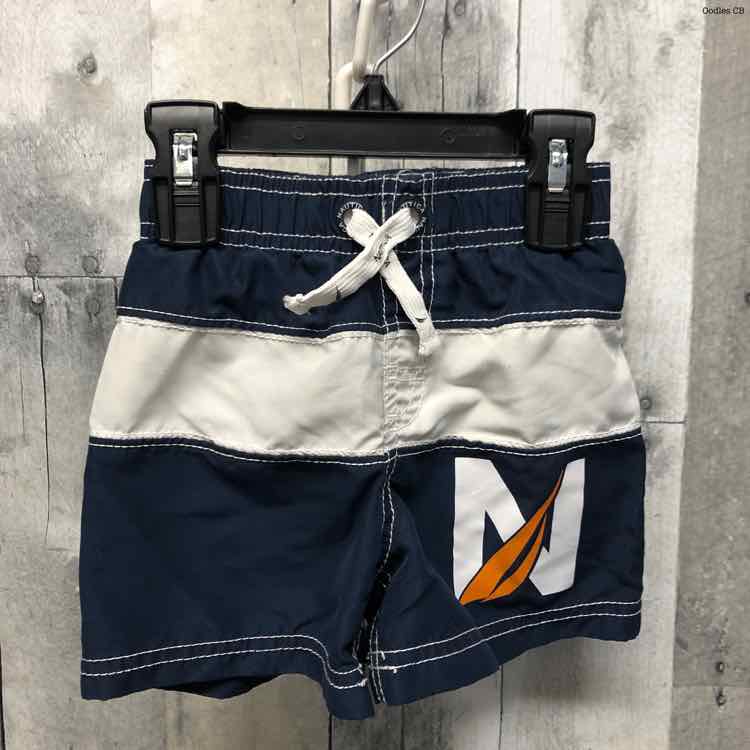 Size 12 Months Navy/White Nautica Swim Trunks
