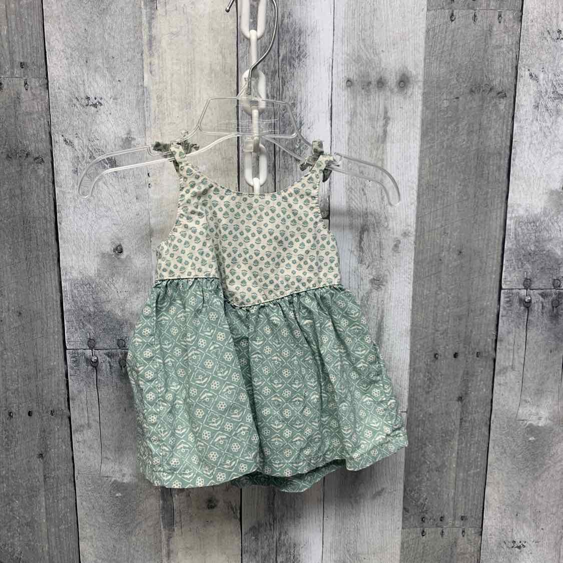Size 3 Months Green Floral Print Carter's Dress