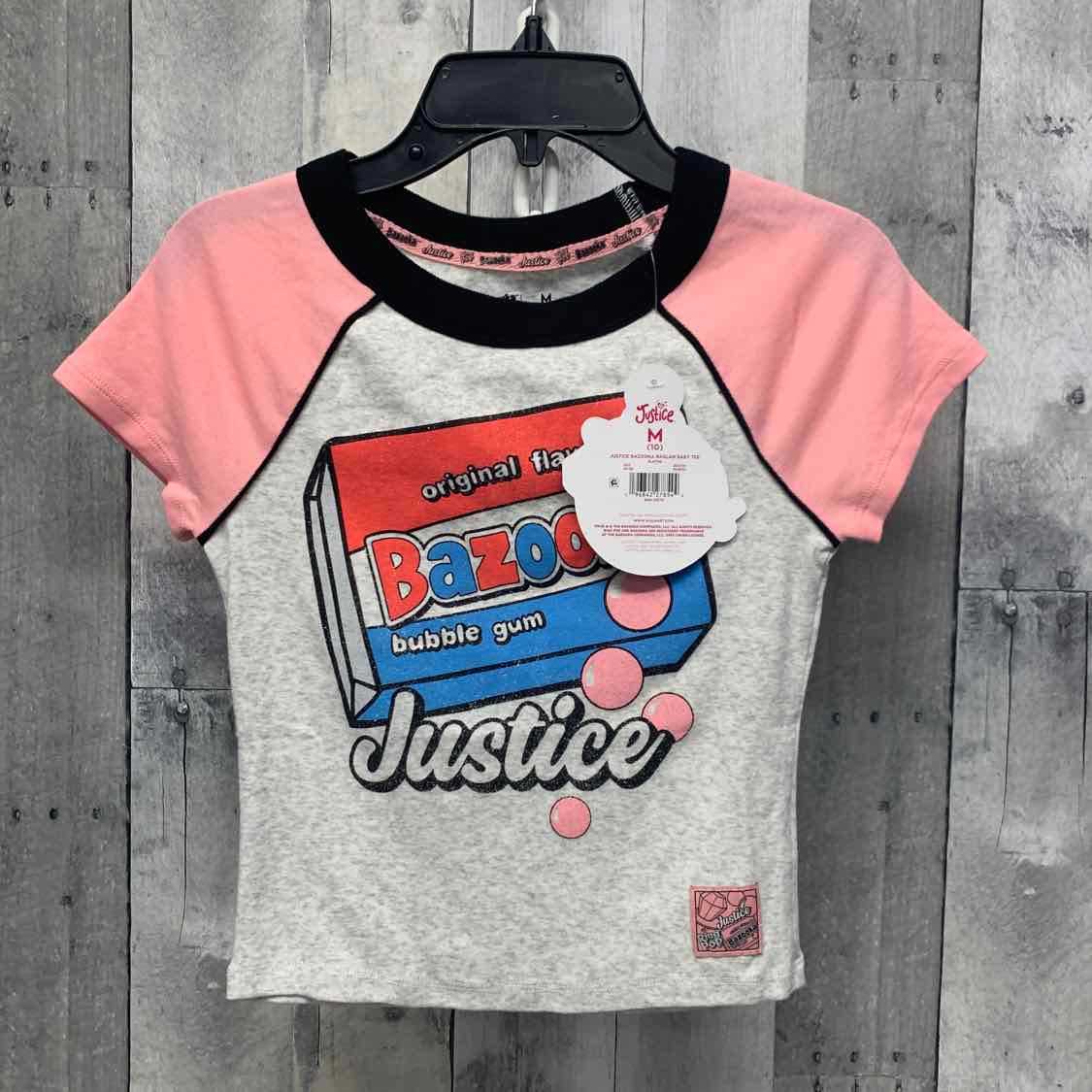 Size 10 Gray/Pink Justice T Shirt - OodlesCB