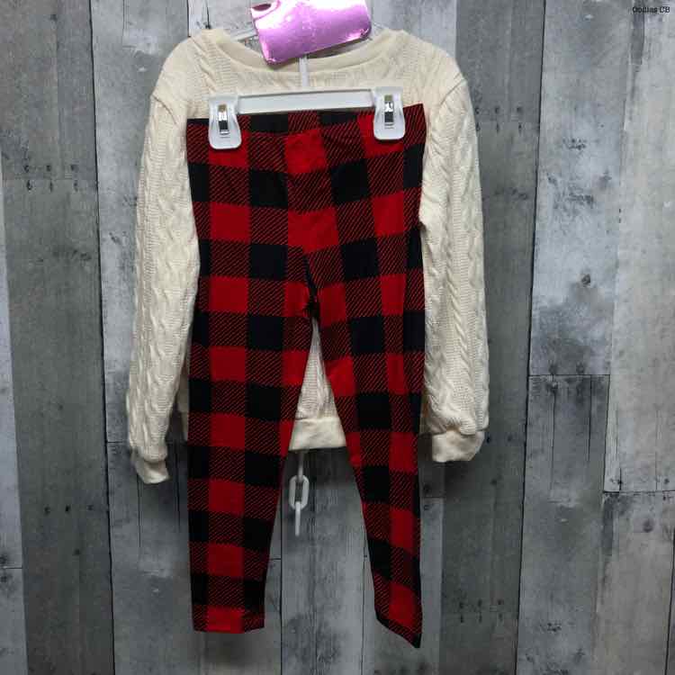 Size 5T Ivory/Red Nannette Jacket/Pants