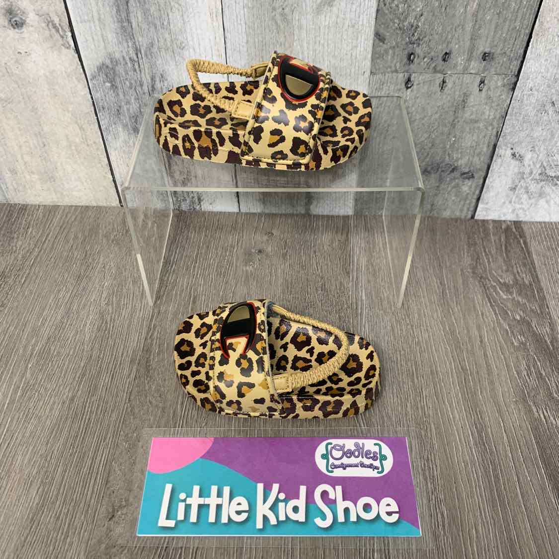 Size 4 Tan Animal Print Champion Sandals