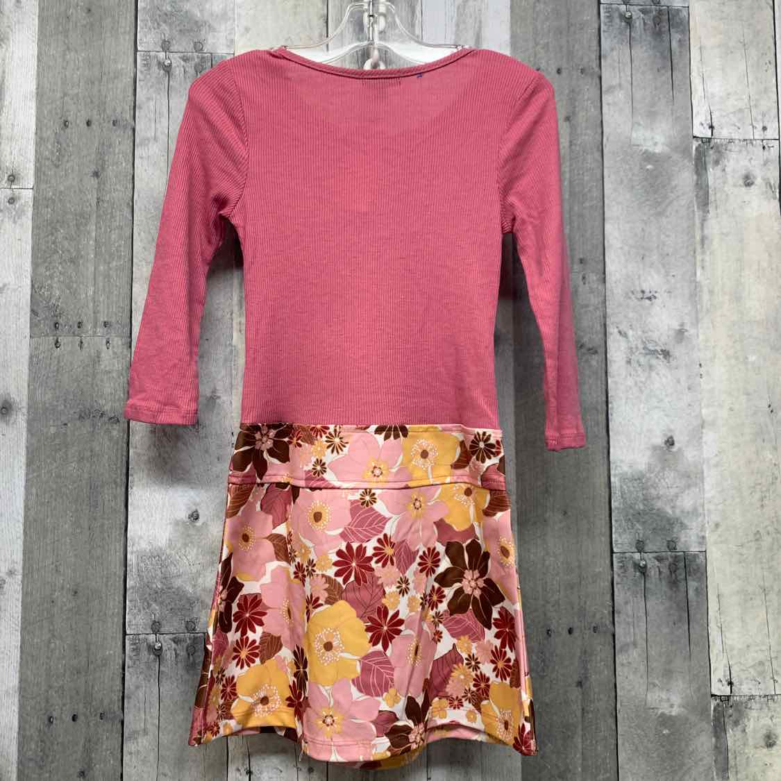 Size 6 Pink/Yellow B Brand LS Dress