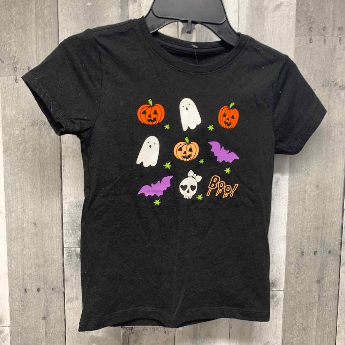 Size 6/6X Black Graphic Holiday Brands Short Sleeve Shirt