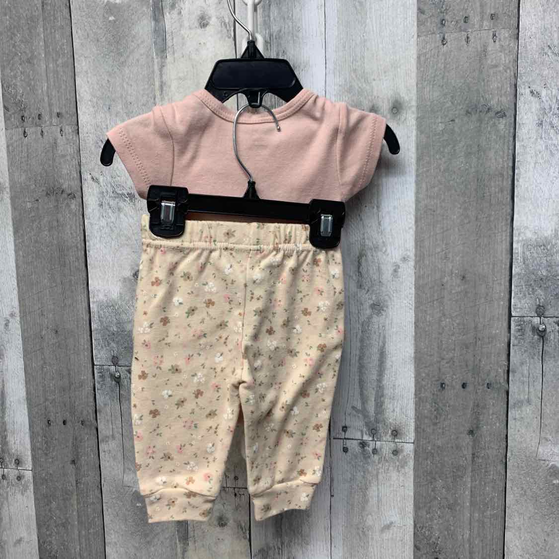 Size 0-3 Months Pink/Yellow Kyle & Deena Shirt/Pants