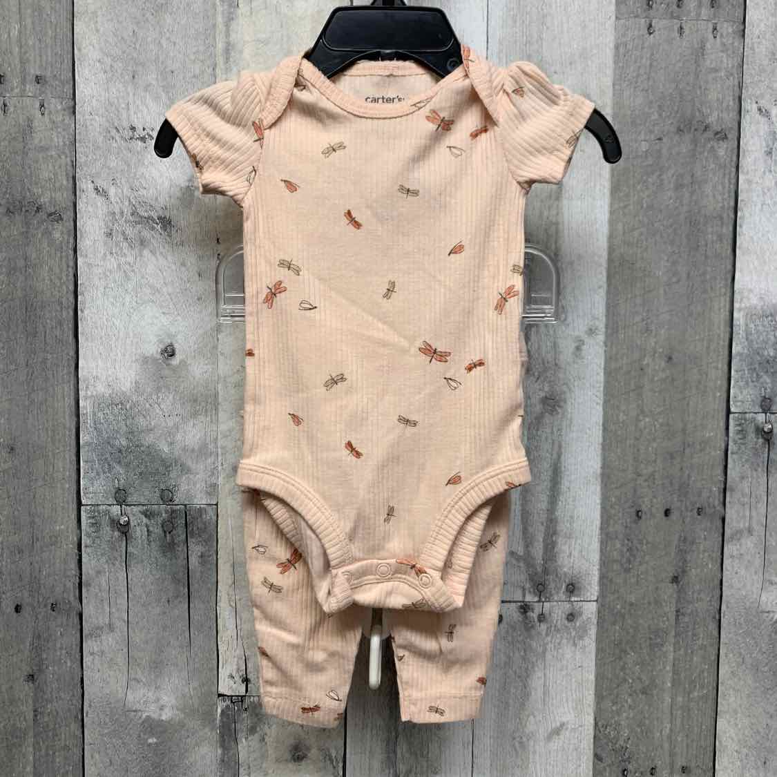 Size 3 Months Pink Print Carter's Shirt/Leggings