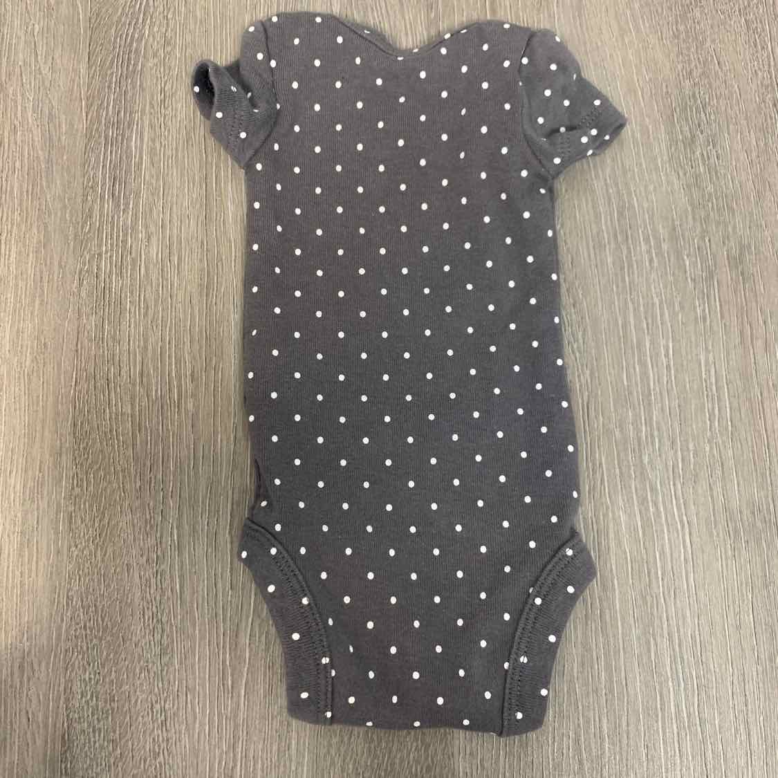Size Preemie Gray Print Carter's Bodysuit - OodlesCB