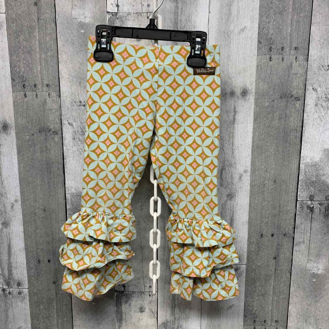 Size 2 Yellow/Blue Matilda Jane Leggings