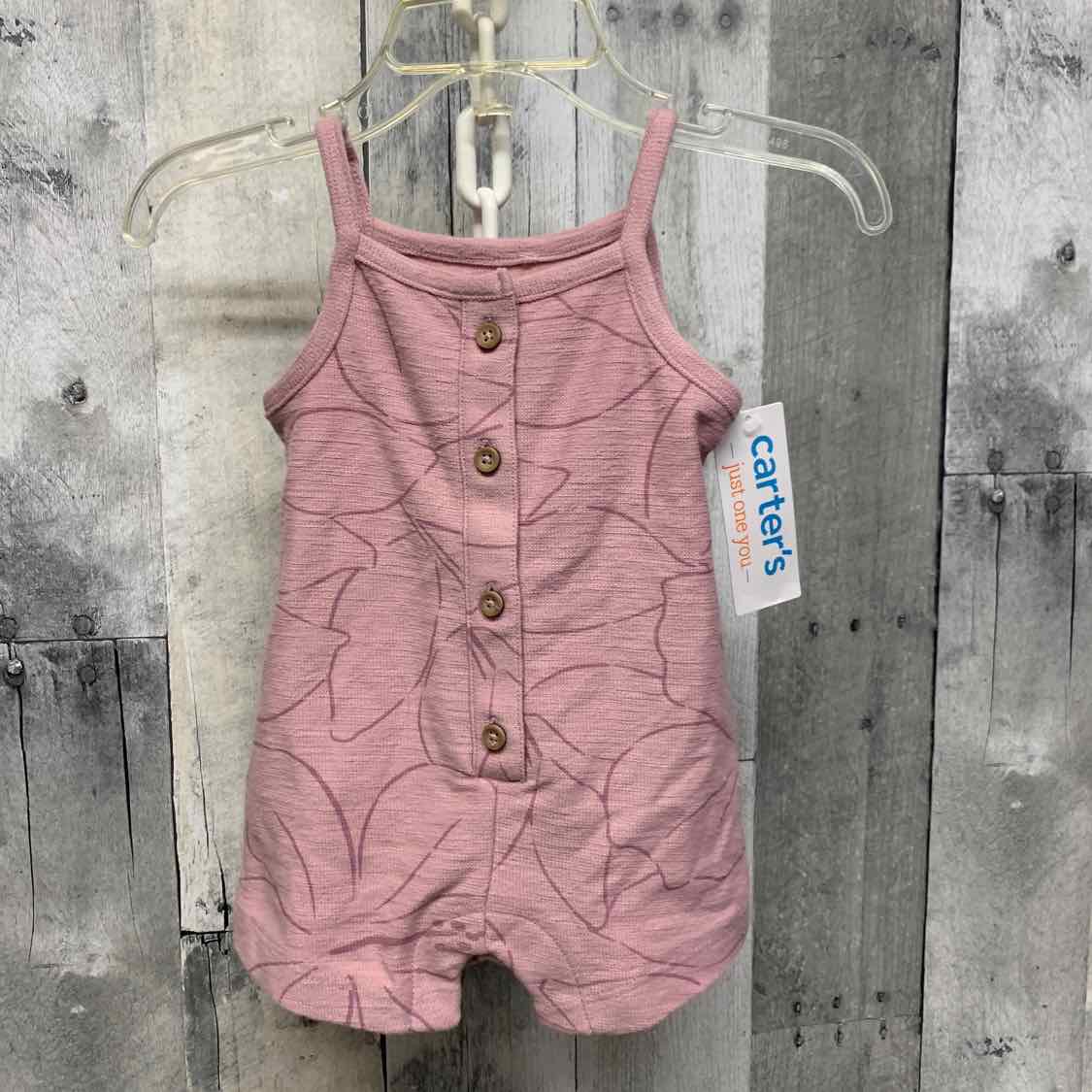 Size 3 Months Purple Print Just One You Romper - OodlesCB