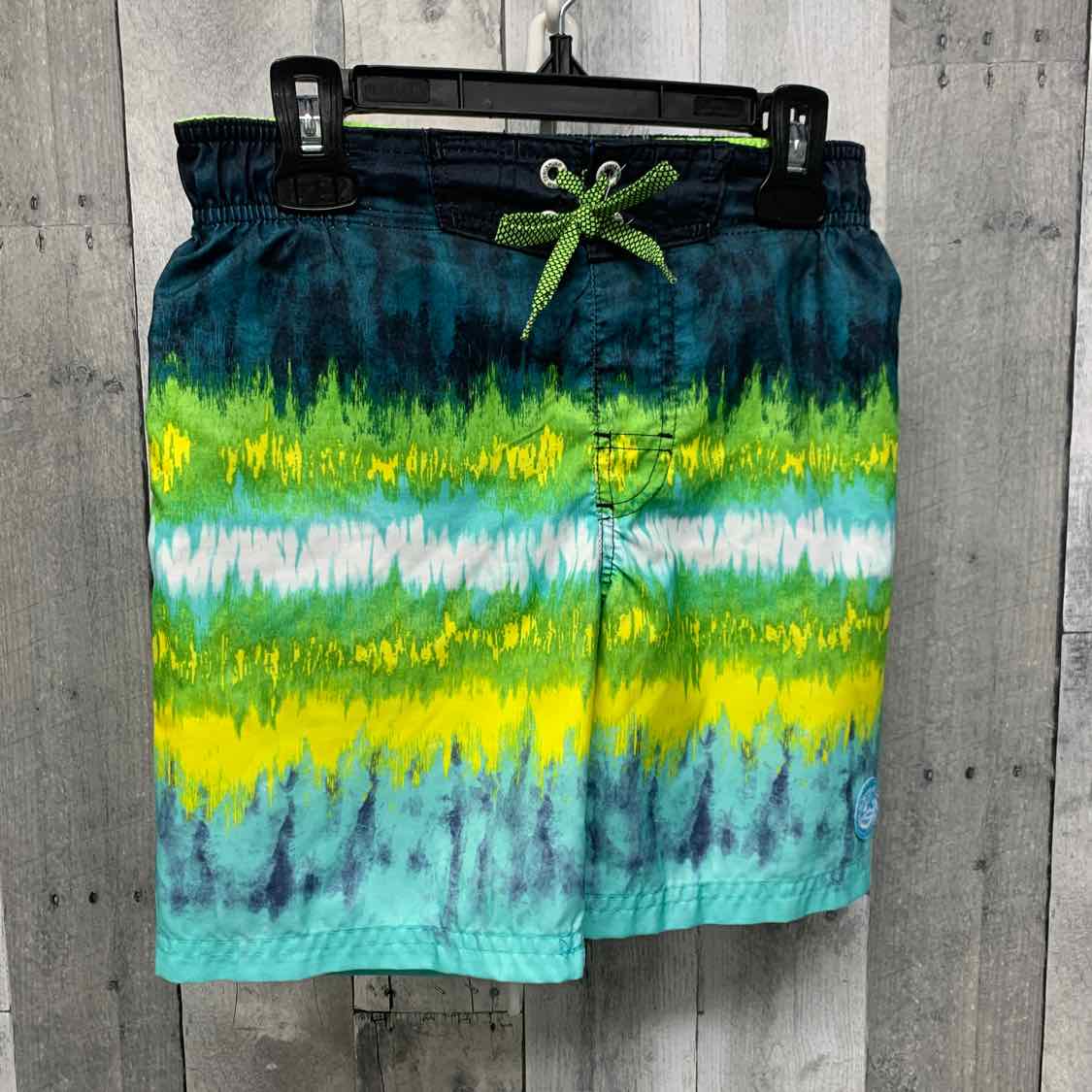 Size 5/6 Green/Blue ZeroXposur Swim Trunks