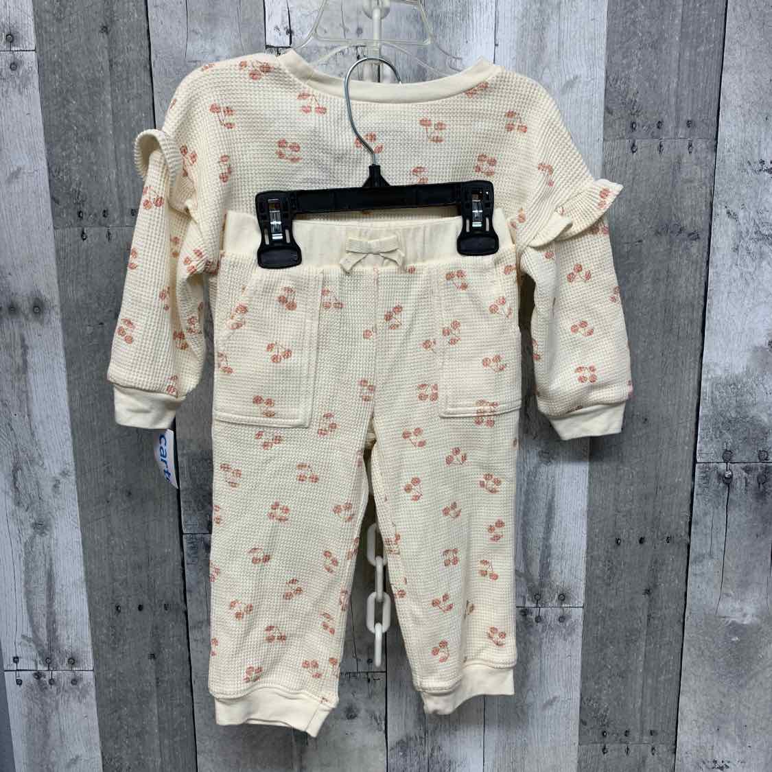 Size 18 Months White/Pink Carter's Shirt/Pants