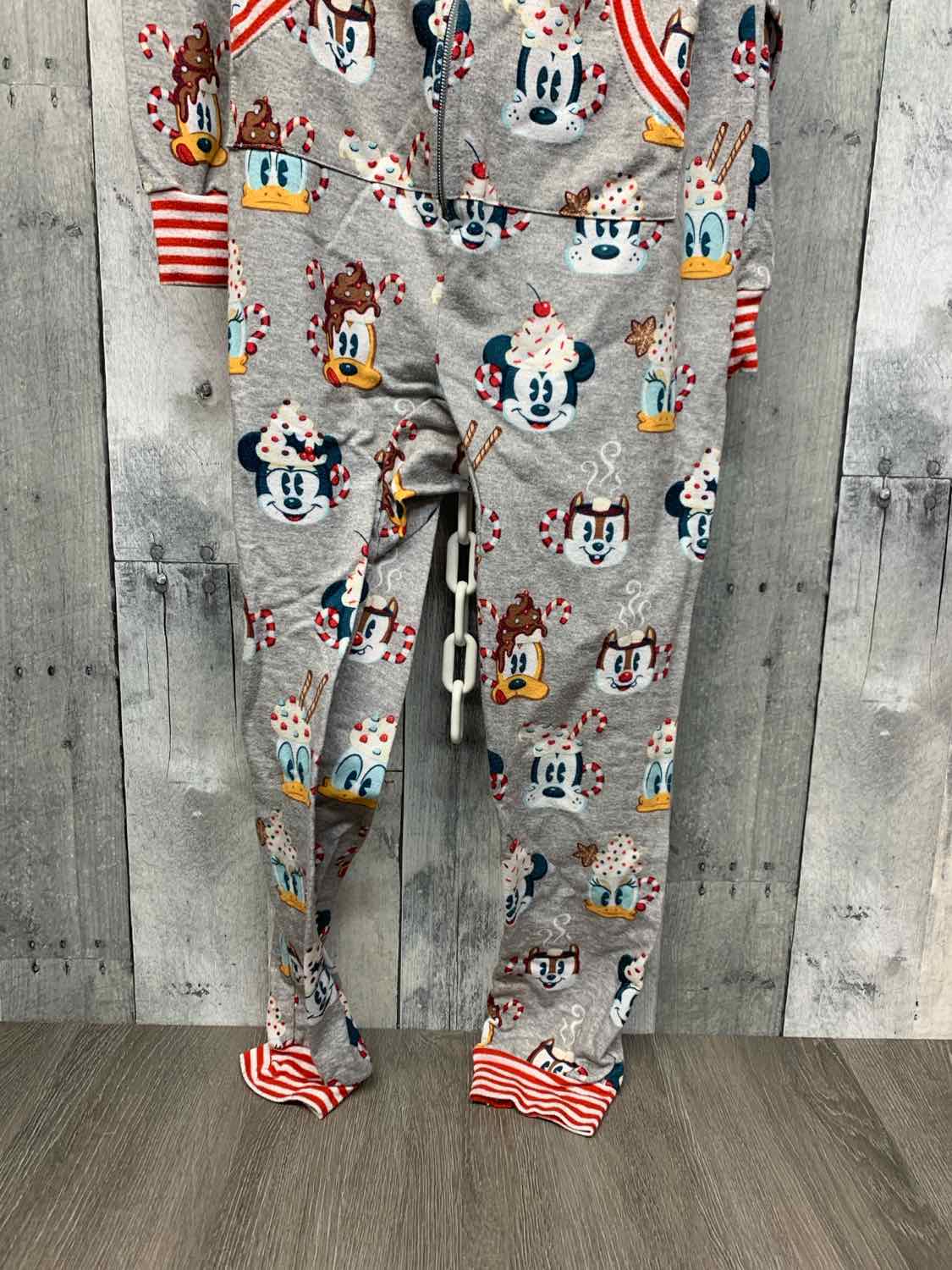 Size 7/8 Gray/Red Disney Collection Footy PJs