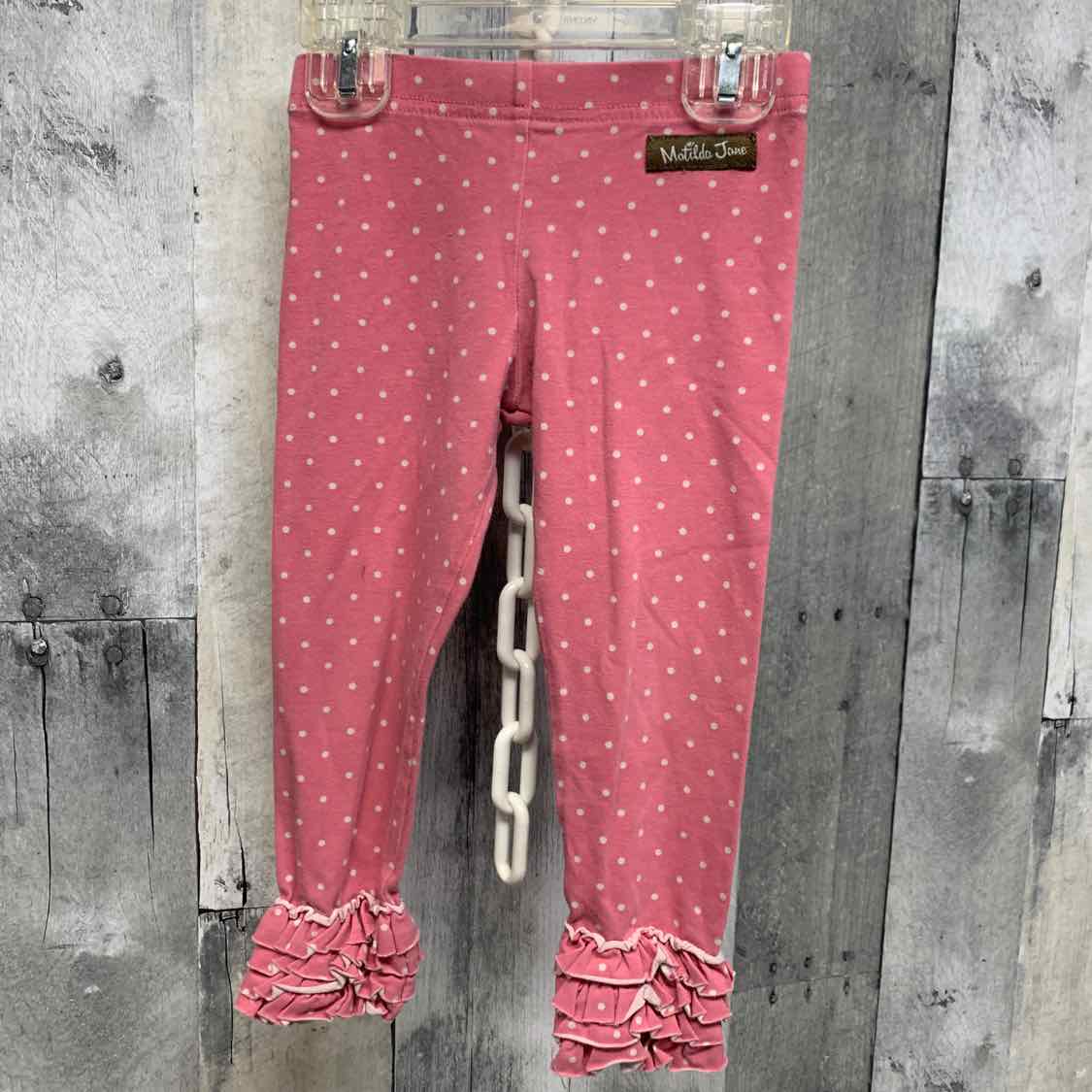 Size 2 Pink Print Matilda Jane Leggings