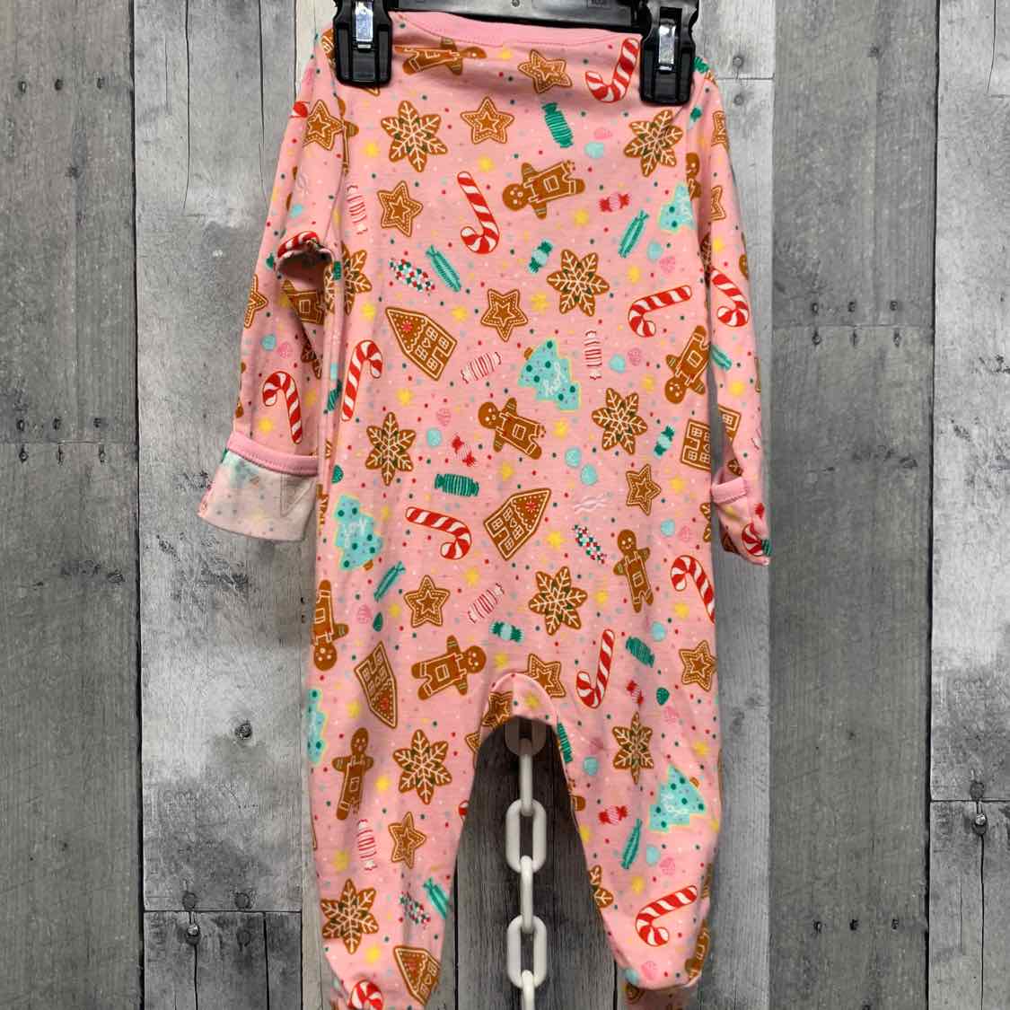 Size 3-6 Months Pink Print Old Navy Footy PJs
