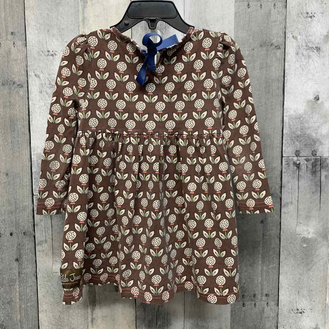 Size 2 Brown Print Matilda Jane LS Dress