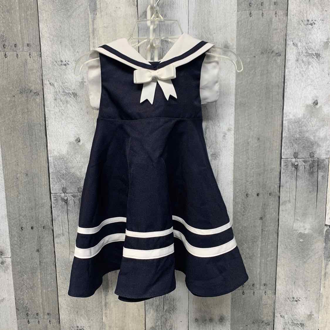 Size 18 Months Navy/White Rare Editions Dress