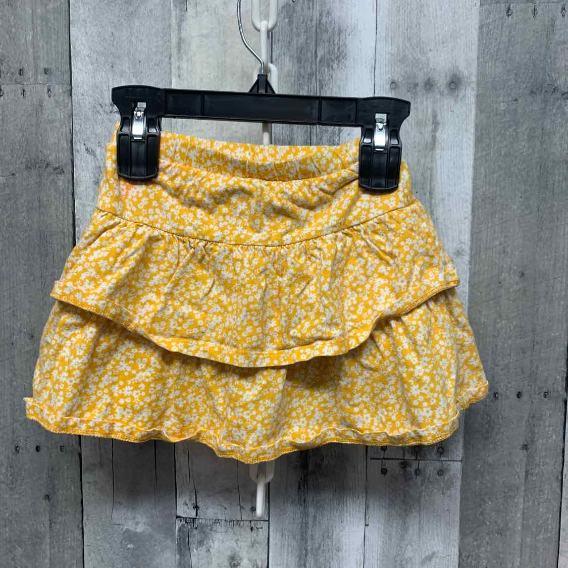 Size 6 Yellow Floral Print Jumping Beans Skirt