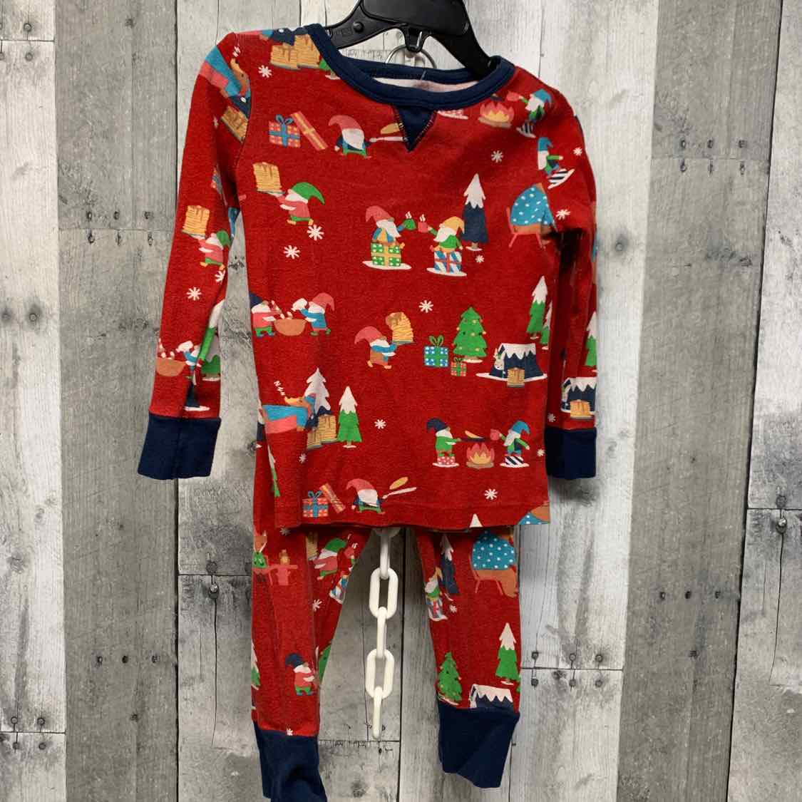 Size 3T Red Print Holiday Brands 2pc PJs