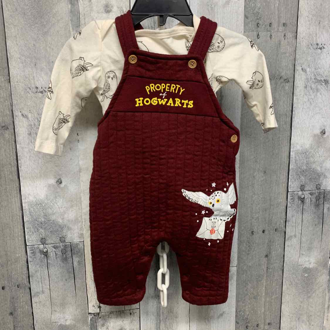 Size 3-6 Months Burgundy/White Harry Potter Shirt/Pants