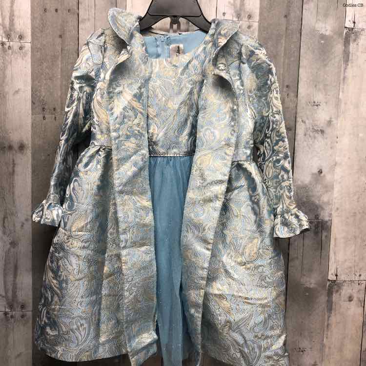 Size 6X Blue/Gold Rare Editions 2pc Dress
