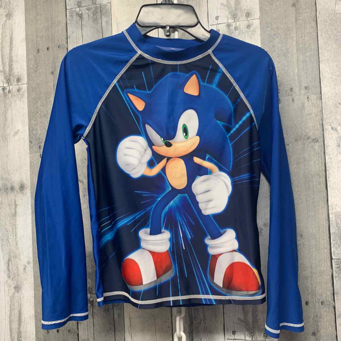 Size 8 Blue Graphic B Brand Swim Top