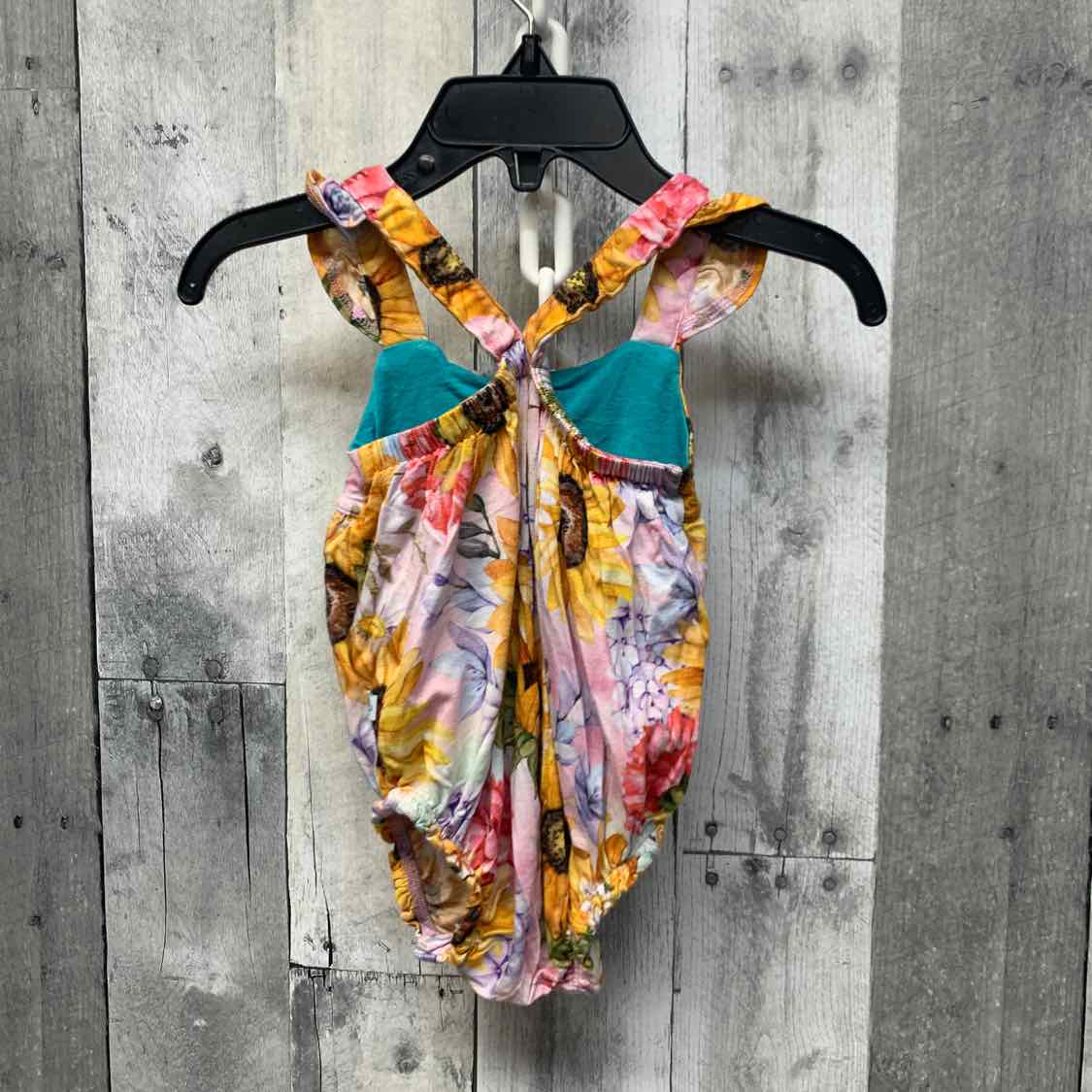 Size 3-6 Months Yellow/Purple Posh Peanut Romper