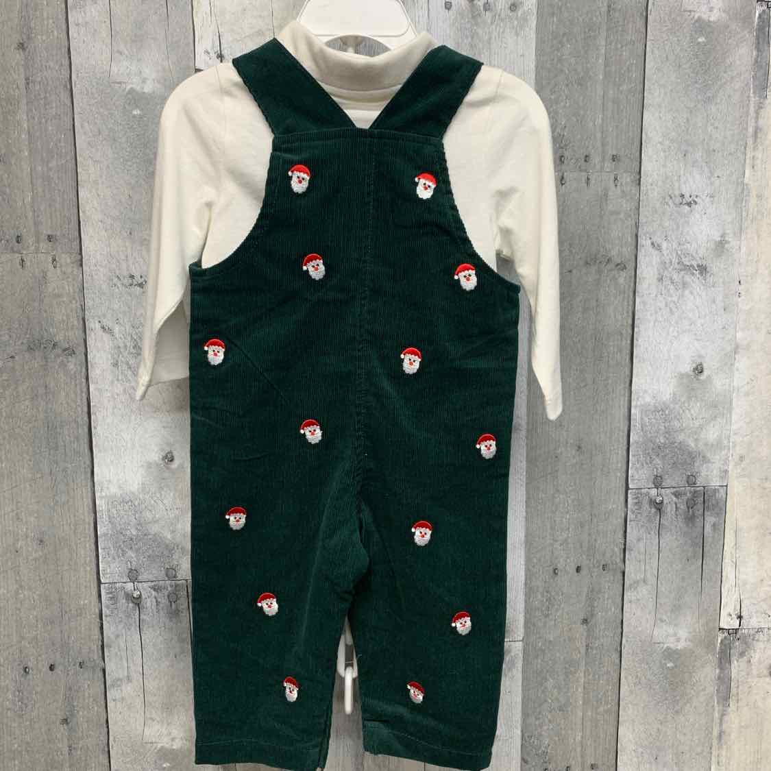 Size 12 Months White/Green B Brand Shirt/Pants