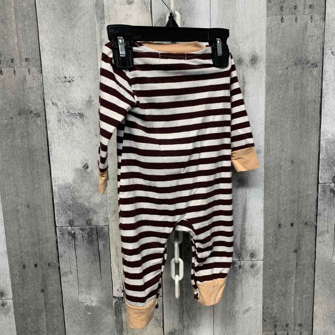 Size 0-3 Months Brown Striped Mid Brand Romper