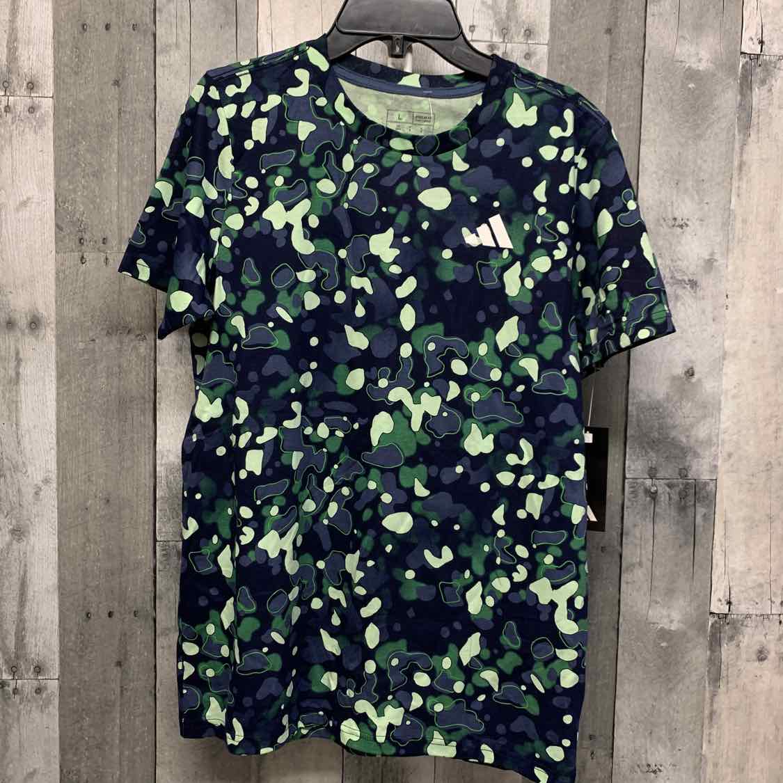 Size Large Blue Camo Sport Brand T Shirt
