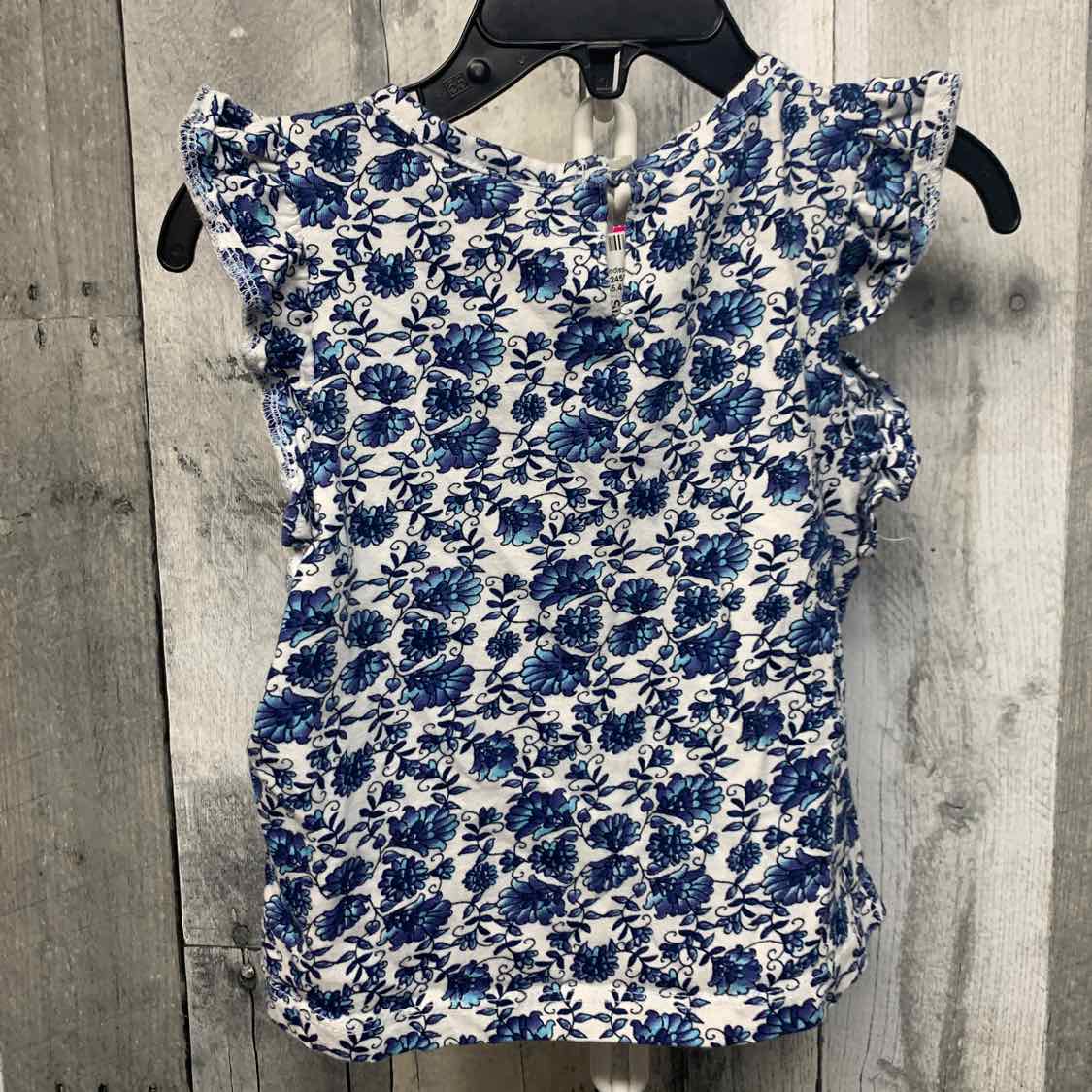 Size 3T Blue Floral Print Jessica Simpson T Shirt