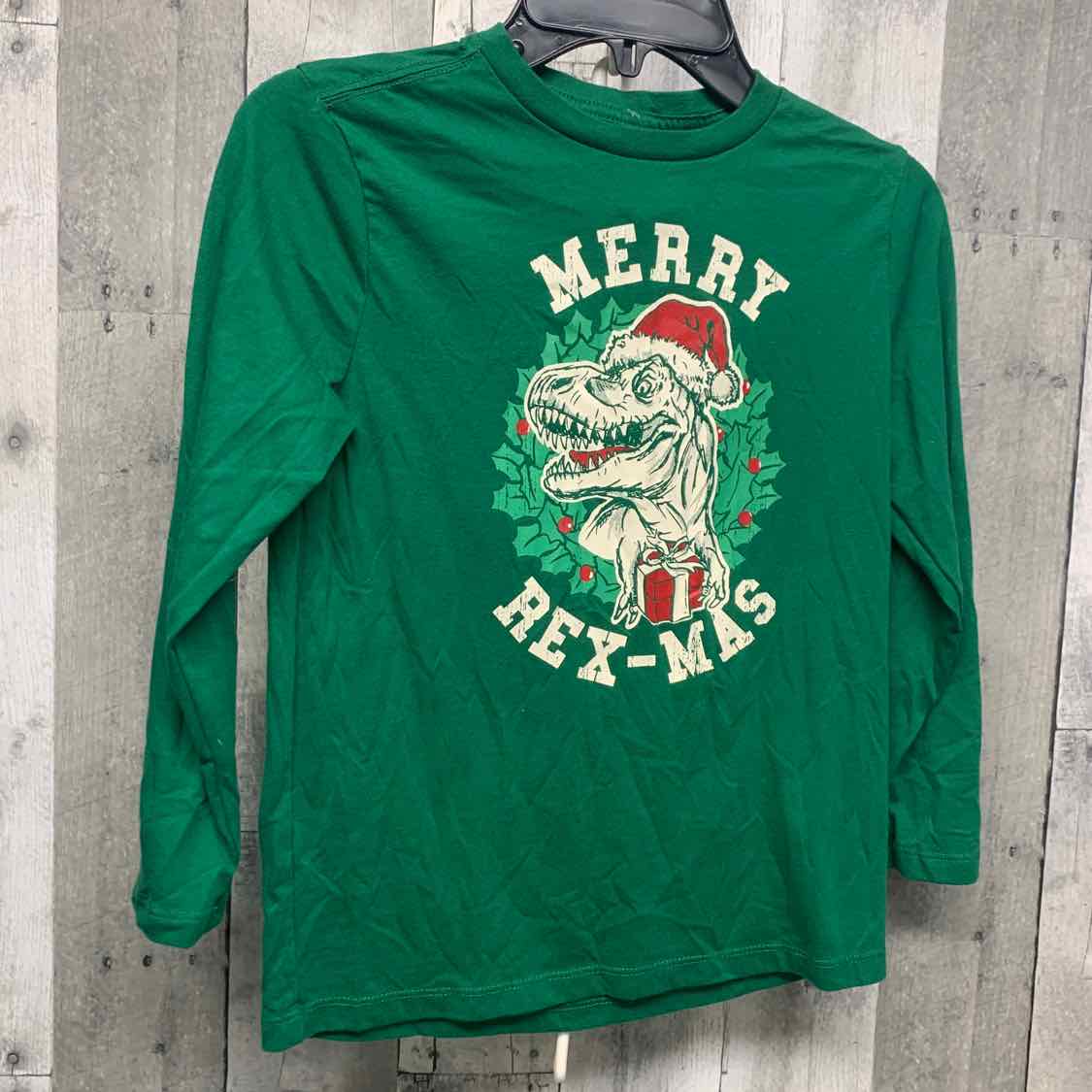 Size 8 Green Graphic Holiday Brands Long Sleeve Shirt