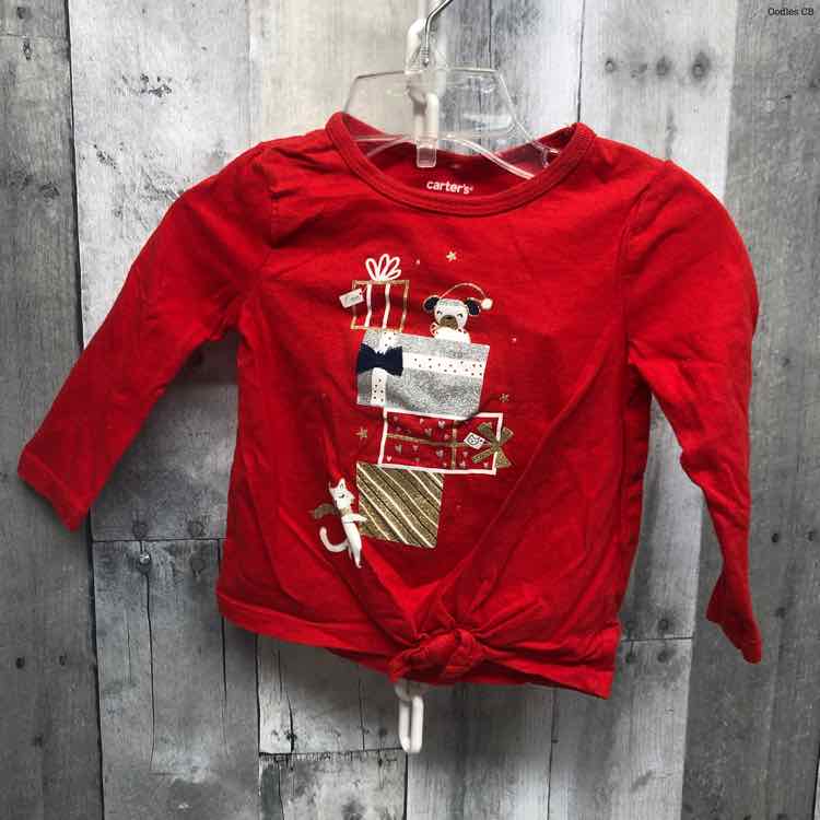 Size 18 Months Red Graphic Carter's Long Sleeve Shirt