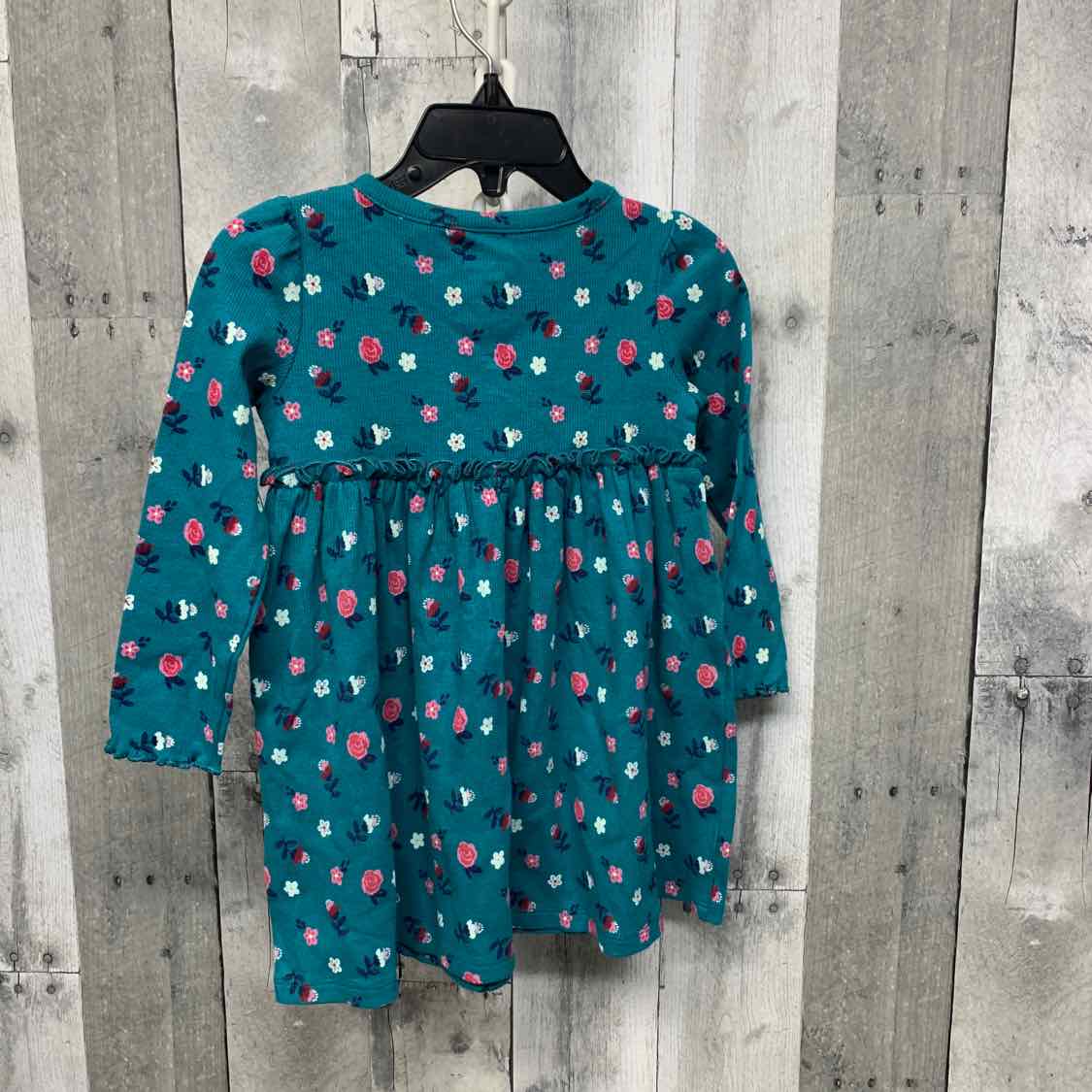 Size 18 Months Teal Graphic First Impressions LS Dress
