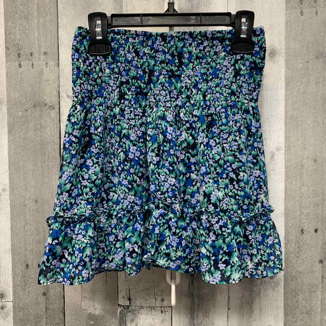 Size Medium Blue Floral Print Name Brand Skirt