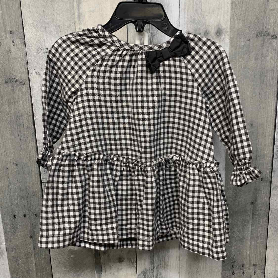 Size 12 Months Gray/White Carter's LS Dress