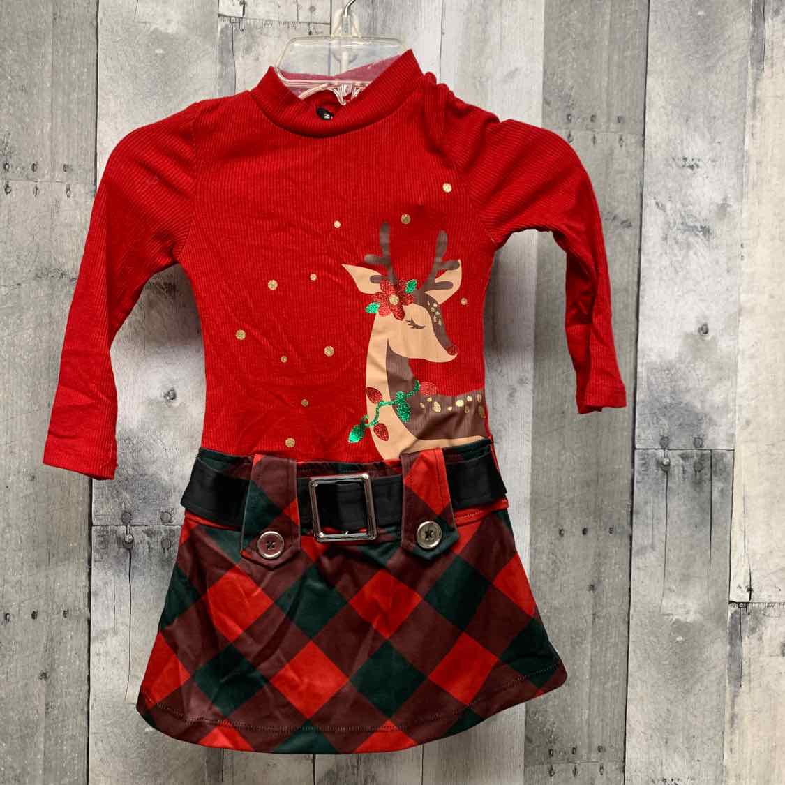 Size 4 Red/Black Zunie LS Dress