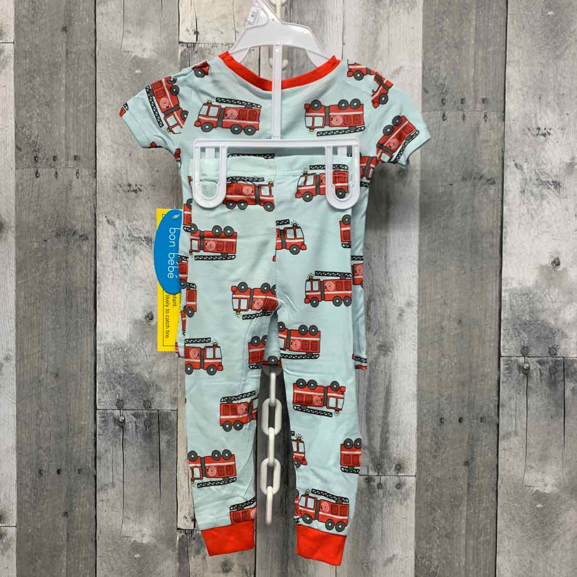 Size 12 Months Blue/Red Bon Bebe 2pc PJs - OodlesCB
