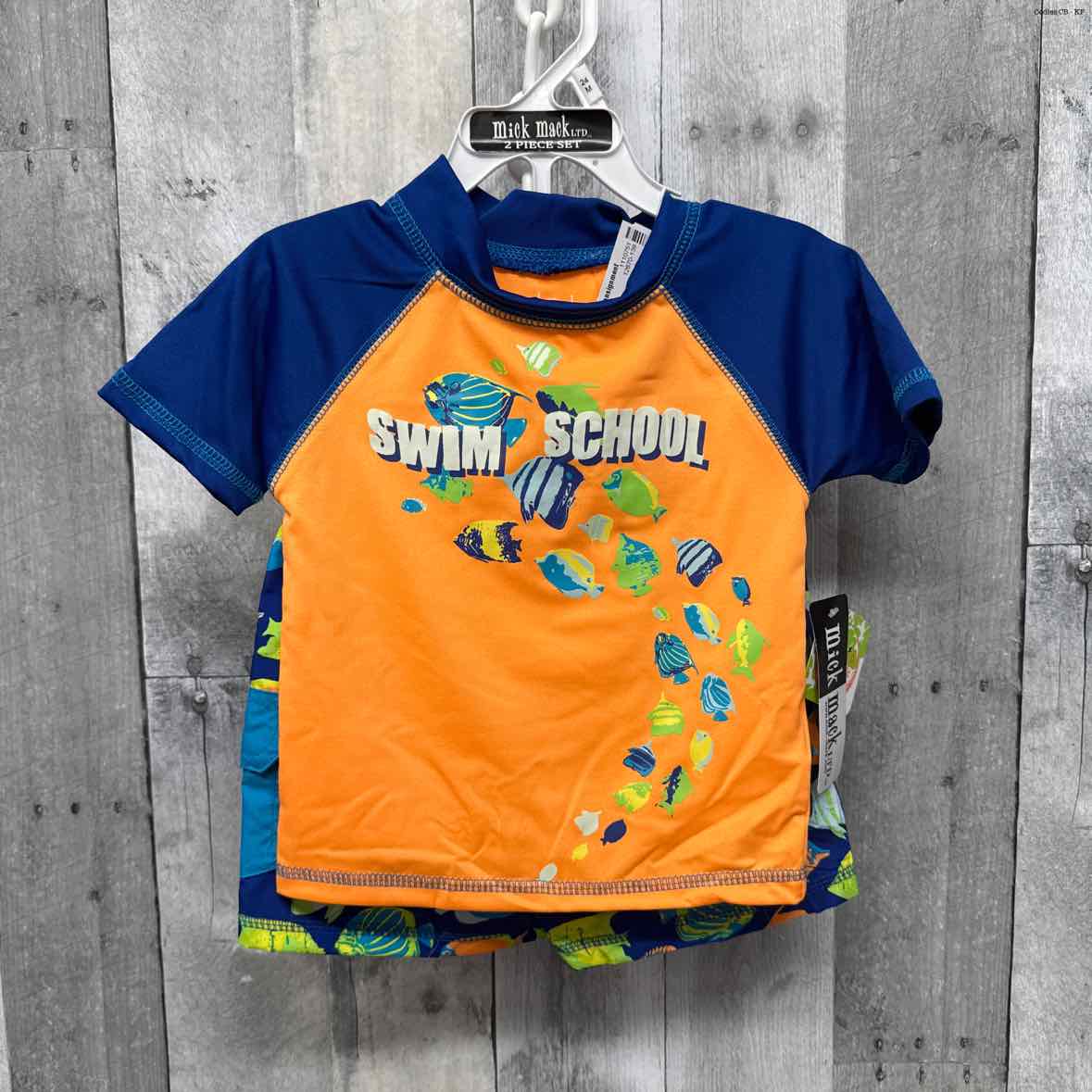 Size 24 Months Navy/Orange MickMack 2pc+ Swim Suit