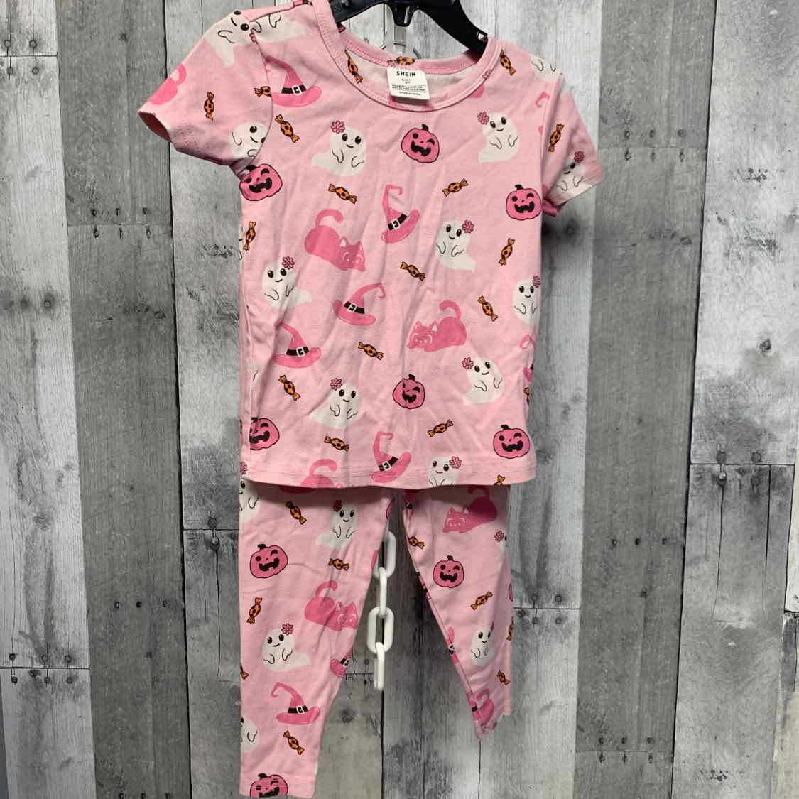 Size 3 Pink Print Shein 2pc PJs
