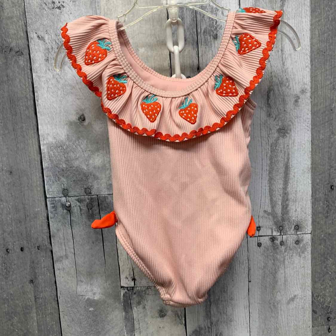Size 24 Months Pink/Red Flapdoodles Swim Suit - 1pc