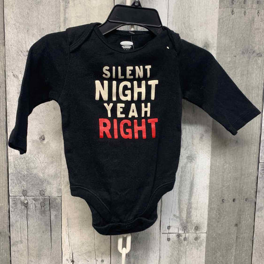 Size 3-6 Months Black Graphic Old Navy Bodysuit